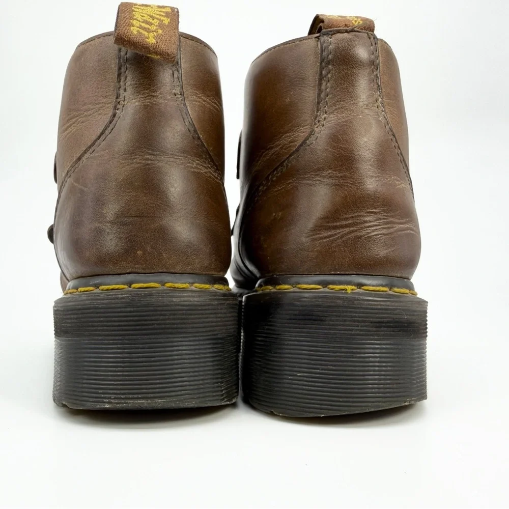 DR. MARTENS Devon Platform Ankle Boot Brown Leather 9